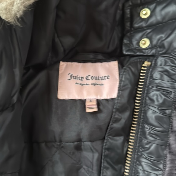 Juicy Couture small women's coat. Puffer down feathers fur - Picture 2 of 4
